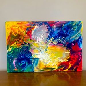 Abstract canvas painting